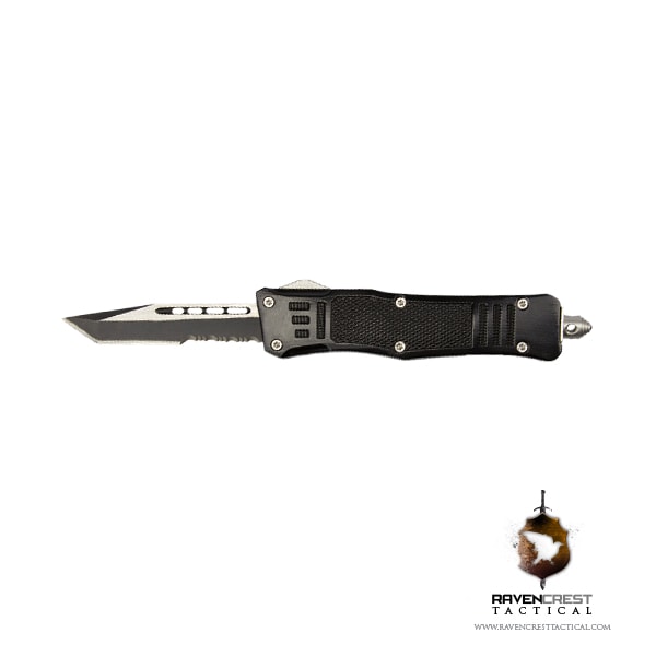 Cerakote Mini RCT-1 Raven OTF Knife Black
