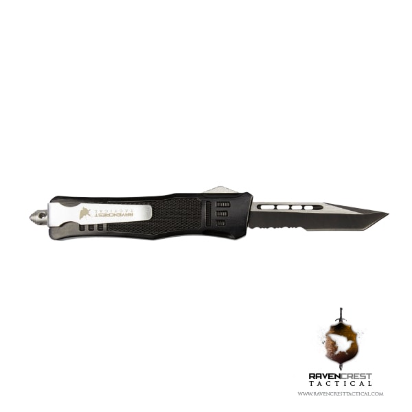 Cerakote Mini RCT-1 Raven OTF Knife Black