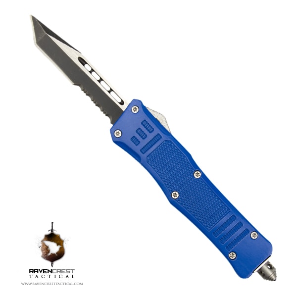 Cerakote Mini RCT-1 Raven OTF Knife Blue