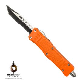 Cerakote Mini RCT-1 Raven OTF Knife Orange