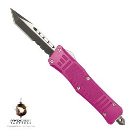 Cerakote Mini RCT-1 Raven OTF Knife Pink