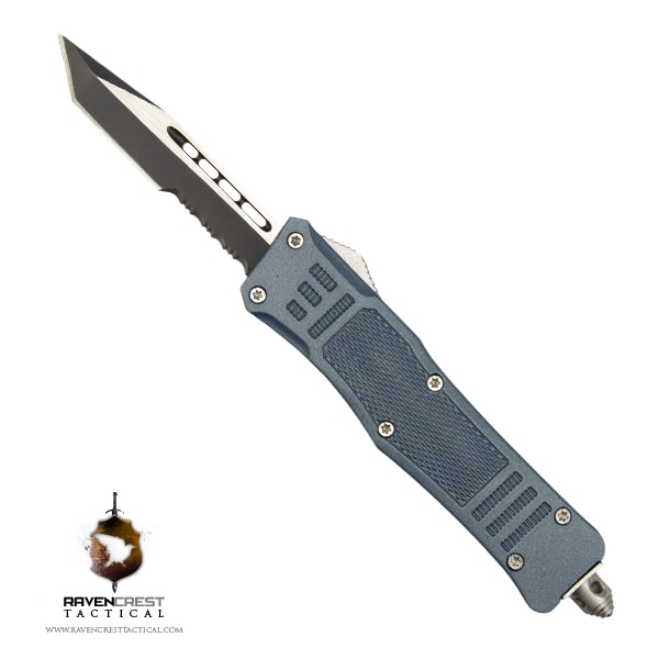 Cerakote Mini RCT-1 Raven OTF Knife Blue Titanium