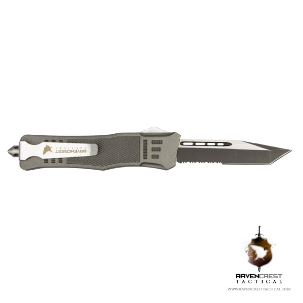 Cerakote RavenCrest Tactical RCT-1 Raven OTF Knife Tungsten