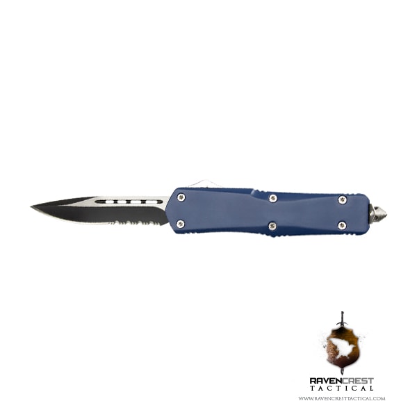 Cerakote Navy Blue Titan Bravo OTF Knife