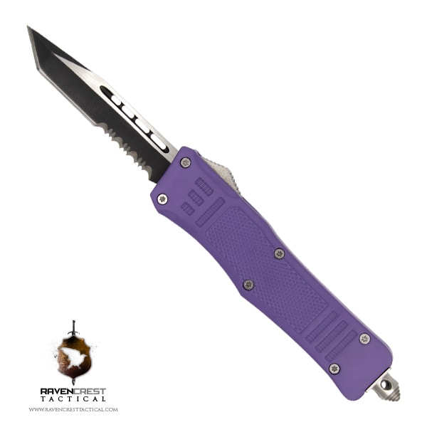 Cerakote Bright Purple Mini RCT-1 Raven OTF Knife