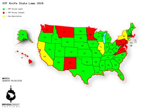 OTF Knife State Laws & Legality - RavenCrest Tactical