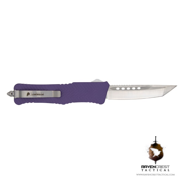 Cerakote Zhanshi (Warrior) OTF Knife (Bright Purple)