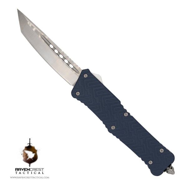 Cerakote Zhanshi (Warrior) OTF Knife (Keltec Blue)