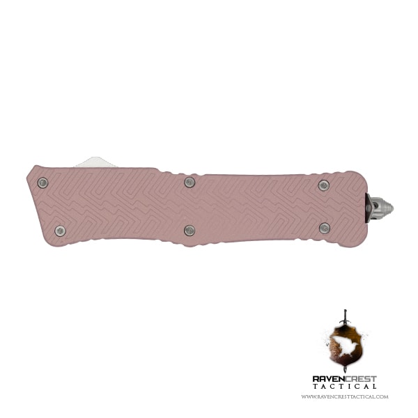 Cerakote Zhanshi (Warrior) OTF Knife (Pink Champagne)