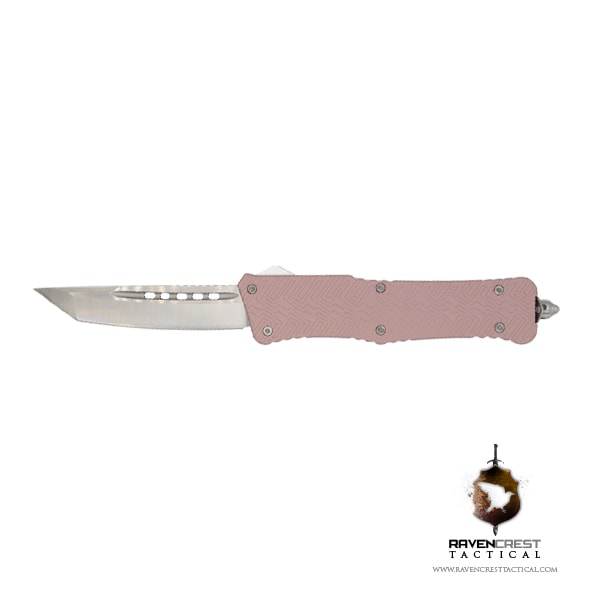 Cerakote Zhanshi (Warrior) OTF Knife (Pink Champagne)