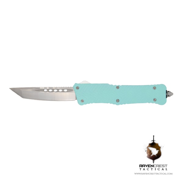 Cerakote Zhanshi (Warrior) OTF Knife (Robins Egg Blue)