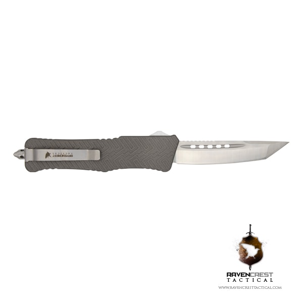 Cerakote Zhanshi (Warrior) OTF Knife (Tungsten)