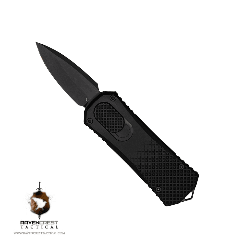 Micro Hornet OTF Knife (Black) - RavenCrest Tactical