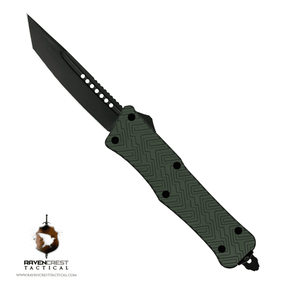 Mini Zhanshi OTF (out the front) Knife - Mil Spec OD Green Cerakote